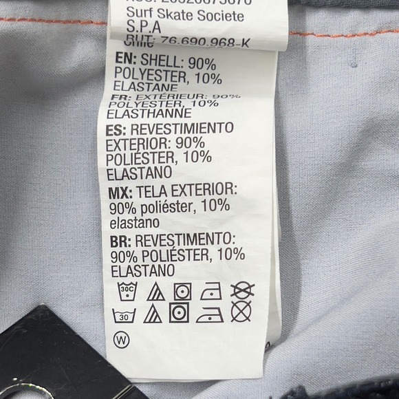 Quiksilver Highline Board Shorts Men Gray Orange Gradient Stripe Swim Trunks - Picture 16 of 16